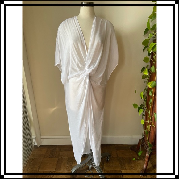 Top Shop Slub Weave,knotted waist Beach Coverup - Picture 1 of 8